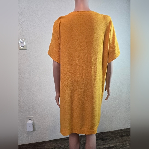 Madewell Medium Mustard Yellow Novel Shift Dress - Picture 11 of 12